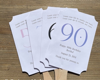 Personalized Birthday Party Favor Fans: Keepsake Hand Fans