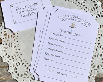 Personalized Baby Christening Prayer Cards: Keepsake Favors