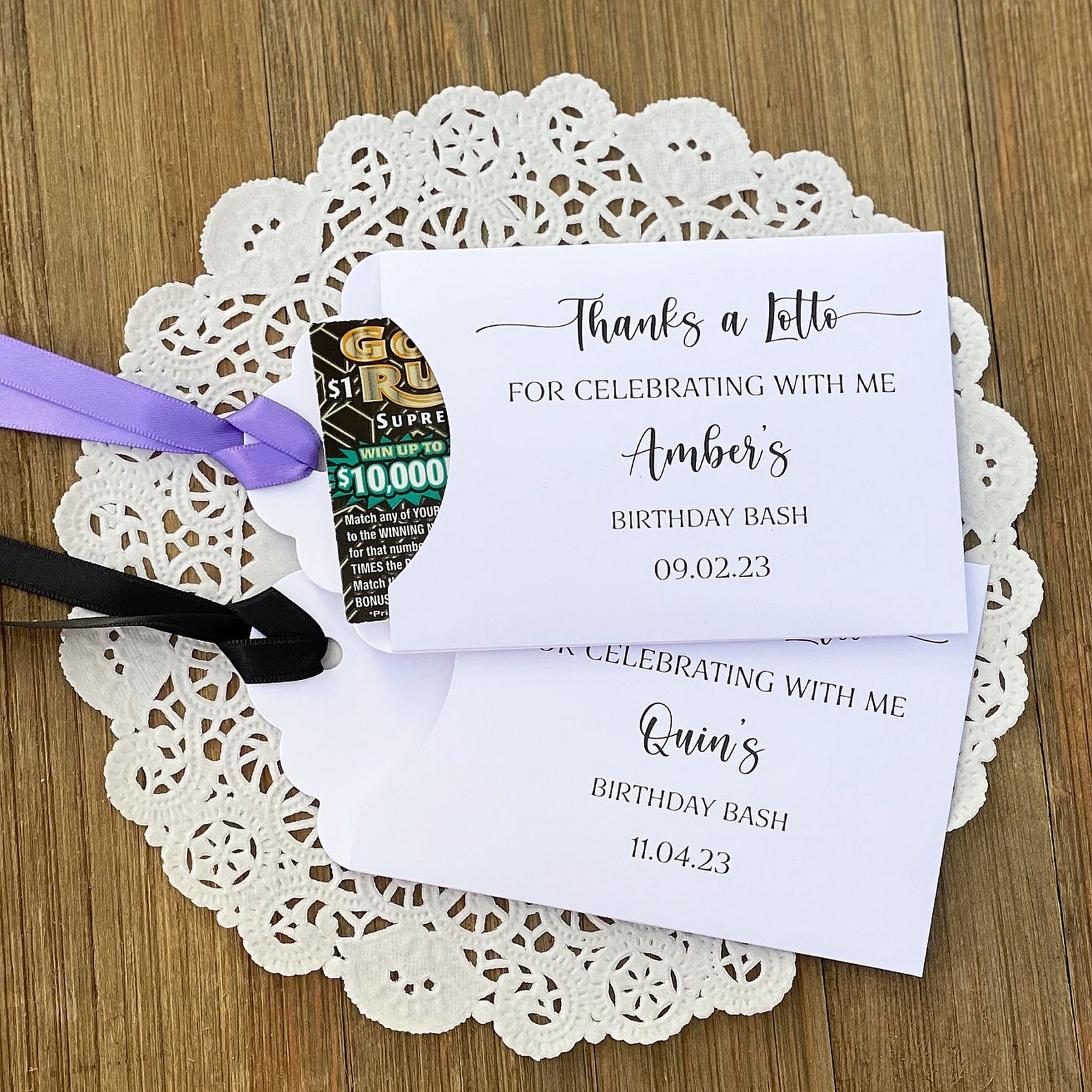 Lottery Ticket Envelopes Personalized for an Adult Birthday Etsy