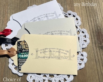 Personalized Birthday Lottery Ticket Favors: Adult Party Scratch Off