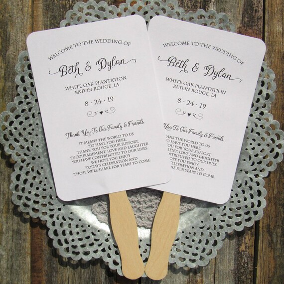 personalised wedding fans for guests