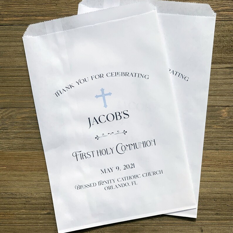 Personalized First Communion Favor Bags - Boy's Celebration bild 7