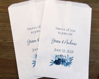 Navy Blue Wedding Favor Bags - Navy Blue Favor Bags - Navy Blue Wedding - Navy Wedding Bags - Navy Wedding Candy Bags - Favor Bags