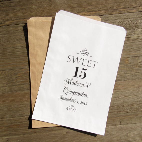 Quinceanera Favor Bags Quinceanera Party Favors Etsy