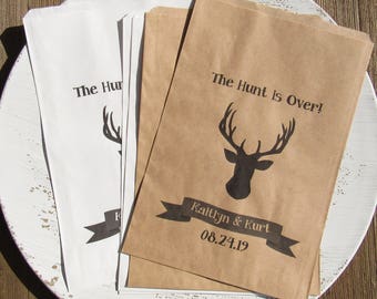 Rustic Favor Bags, Deer Head Favors, Peanut Bags, Fall Favor Bags , Wedding Favor Bags, Deer Favor Bags, Hunting Favor Bags