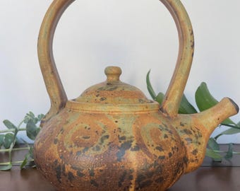 Tetera de cerámica esmaltada MCM Art Studio Pottery