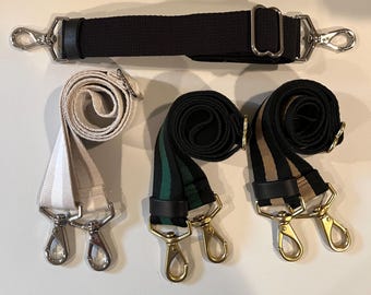 Bag strap, adjustable, brass, silver, crossbody