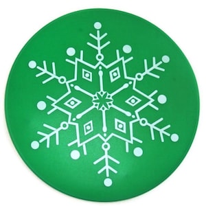 Green Silicone Snowflake Nonslip Table Trivet, Kitchen Hot Pad, Table Placemat, Kitchen Countertop Trivet image 1