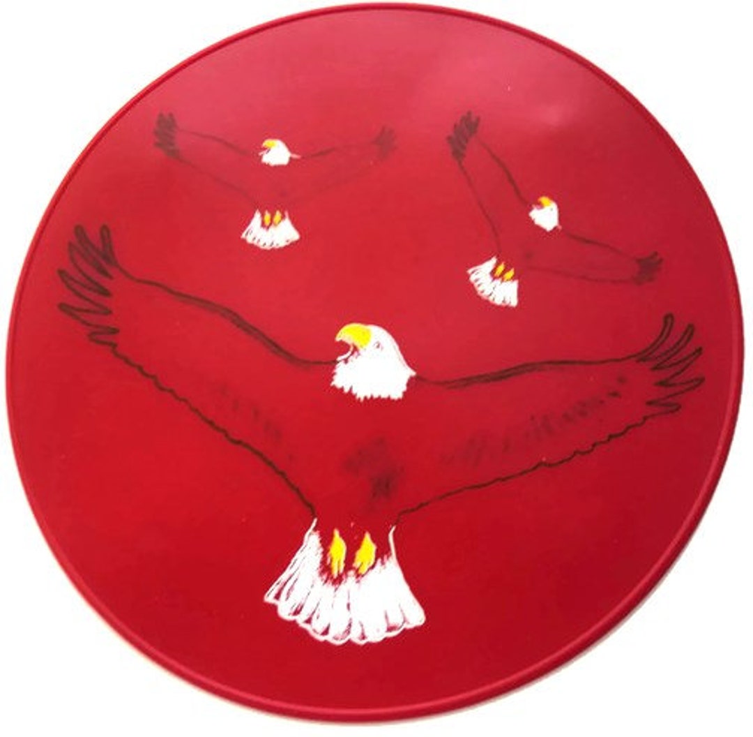 Red Silicone Soaring Eagles Nonslip Table Trivet Table Etsy