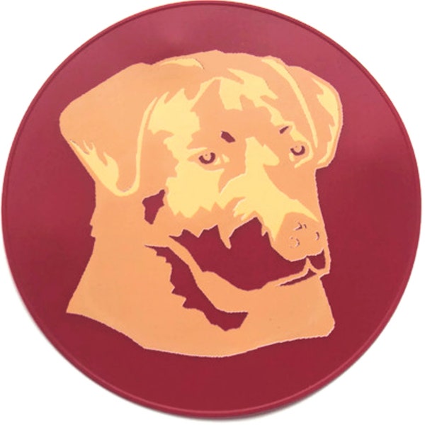 Red Golden Retriever Silicone  Nonslip Table Trivet, Kitchen Countertop Hot Pad, Table Placemat, Table Hot Pad, TableMat