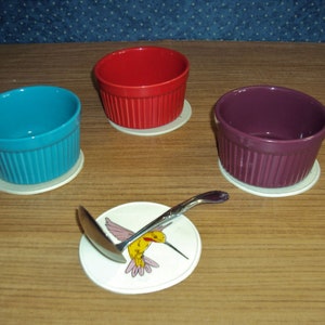 Beige Silicone Hummingbird Drink Coasters, NonSlip Table Coasters, Office Coasters, Candle Base, Bottle Opener, Desk Coasters, Jar Opener image 3