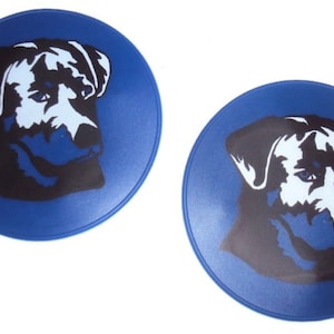 Blue, Black Labrador Nonslip Table Coasters, Countertop Hot Pads, Table Trivets, Drink Coasters, Kitchen Coasters, Barware Coasters