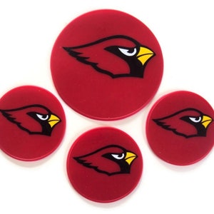 Red Cardinal Silicone Table Coasters, Nonslip Kitchen Hot Pad, Drink Coasters, Spoon Rest, Desk Coasters, Candle Base, Jar Opener image 1