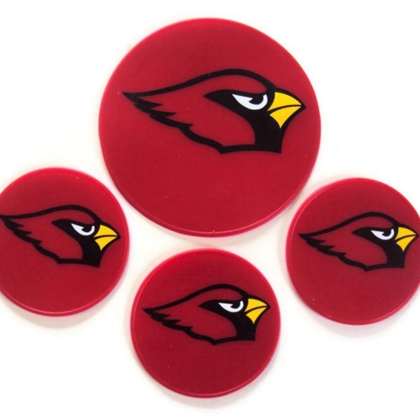 Red Cardinal Silicone Table Coasters, Nonslip Kitchen Hot Pad, Drink Coasters, Spoon Rest, Desk Coasters, Candle Base, Jar Opener