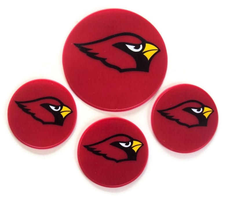 Red Cardinal Silicone Table Coasters, Nonslip Kitchen Hot Pad, Drink Coasters, Spoon Rest, Desk Coasters, Candle Base, Jar Opener image 1