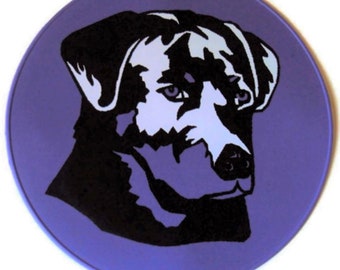 Purple Black Labrador Silicone Nonslip Versatile Table Placemat, Kitchen Hot Pad, Table Trivet, Kitchen Countertop Hot Pad, Table Mat