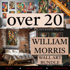 30 William Morris Prints, William Morris Prints Abstract Bundle, Morris Exhibition Prints Bundle, Vintage Wall Art, William Morris Poster