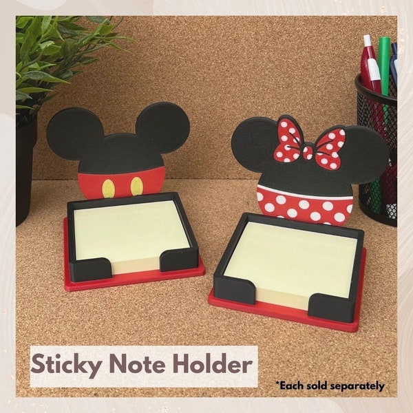 Sticky Note Holder | Theme Park Inspired | Desk Organization | Gift | Office Supplies | Disney Inspired | Unique | 3d Printed Teacher Gift