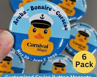 Personalized Cruise Duck Door Magnets Bundle | Button Magnet | Magnet Exchange |