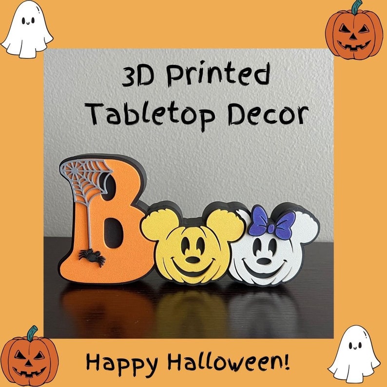 Boo Shelf Halloween Decor Tiered Tray Halloween Sign Teacher, Friend