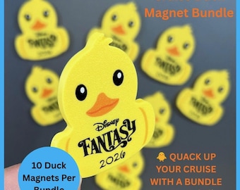 Cruise Duck Magnet Bundle | 10 Pack Cruise Ducks | Personalized Ship & Year | Cruise Magnet Exchange | Pixie Dust Gift | Duck Hunt