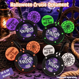 Halloween on the High Seas Ornament, Halloween Cruise Keepsake, Fish Extender Gift, Pixie Dust, 3D Printed Ornament, 2026