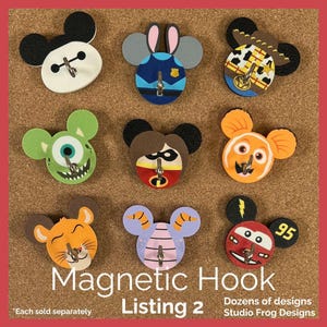 3D Printed Character Magnetic Hook | Cruise Decor, Locker, Refrigerator | DCL Fish Extender
