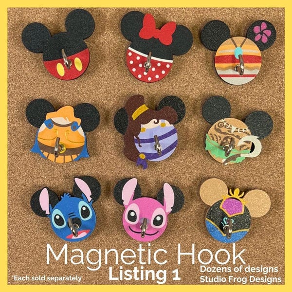 Gancho magnético para cruceros, extensor de peces, imán para cruceros, gancho magnético, refrigerador, casillero, FE, impresión 3D, polvo de hadas, regalo