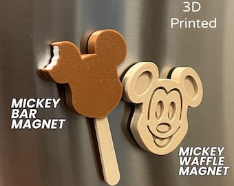 Mickey Ice Cream Bar Magnet | Fish Extender | Cruise Ship Magnet | Gift Exchange | Fridge Magnet | Waffle | FE | 3d Printed | Pixie Dust