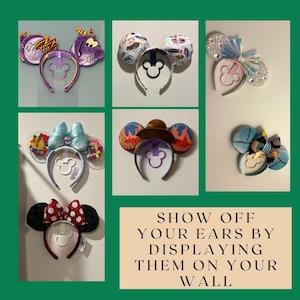 Mouse Ears Display Wall Mount | Headband | Mickey Ear Wall Display ...