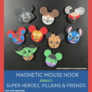 Heroes Cruise Magnetic Hook | Fish Extender | Cruise Ship Magnet | Magnetic Hook  | Refrigerator | Locker | FE | 3d Printed | Pixie Dust |