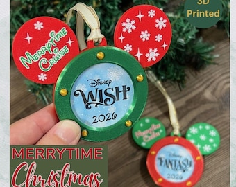 Merrytime Mouse Head Porthole Ornament | Fish Extender | Cruise Ship Ornament | Gift Exchange | FE | Pixie Dust | Ornament Exchange