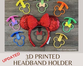 Mouse Ears Display Wall Mount | Headband | Mickey Ear Wall Display | Ear Storage | Bow Holder | 3D Printed Wall Display | Headband Holder