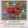 Mouse Ears Display Wall Mount | Headband | Mickey Ear Wall Display | Ear Storage | Bow Holder | 3D Printed Wall Display | Headband Holder