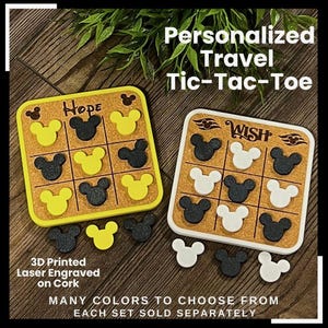 Personalized Travel Tic-Tac-Toe | Fish Extender | Pixie Dust | Custom Gift