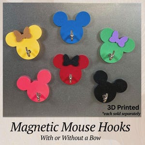 3D Printed Mouse Head Magnetic Hook | Cruise Decor