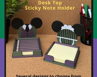 Haunted Mansion Sticky Note Holder | 3d Printed | Theme Park Inspired | Desk Organization | Gift | Office Supplies | Unique