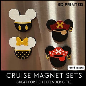 Fish Extender Cruise Magnet Set(s) | Cruise Ship Magnets | Magnet Exchange | Refrigerator | Locker | FE | 3D Printed | Pixie Dust Gift