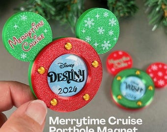 Christmas Cruise Porthole Magnet: 3D Printed Fish Extender Gift
