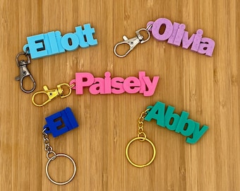 Personalized Name Keychain | Key Ring | Tag | 3D Printed | Holiday Gift | Name Bag Tag | Backpack | Water Bottle Charm