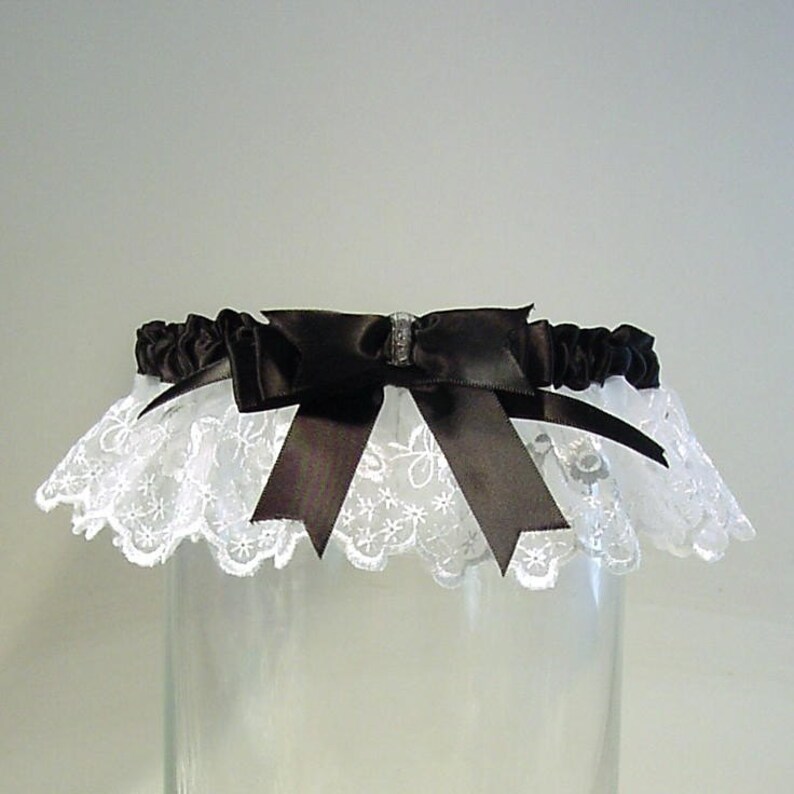 FRENCH MAID wedding garter a PETERENE original.Embroidered Lace