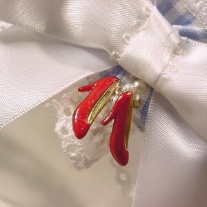 wedding garter set the Original Ruby Slipper Wizard of Oz wedding Keep and Toss a Peterene Design image 3