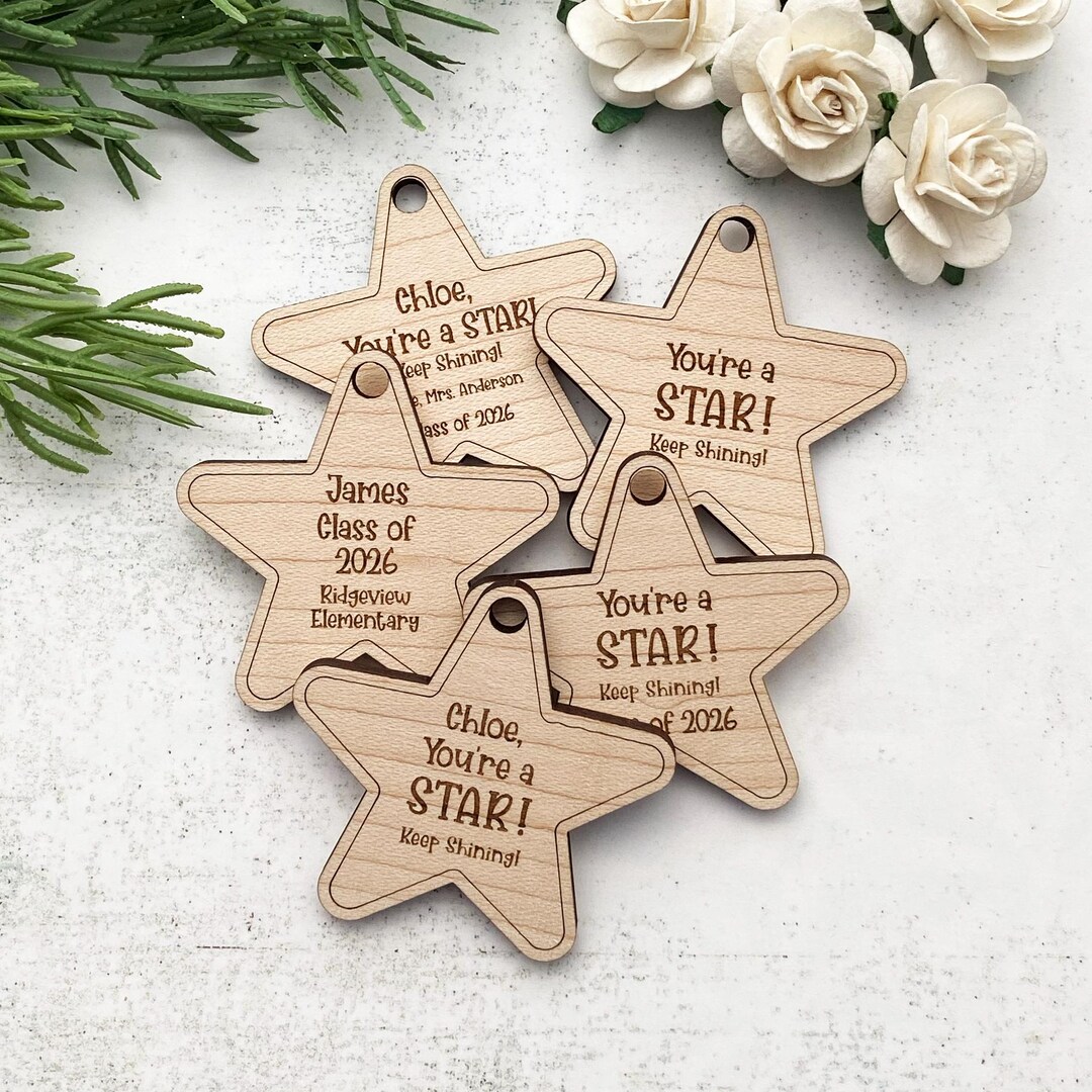 Personalized Wood Star – Graduation Exchange - Gift for Students From ...
