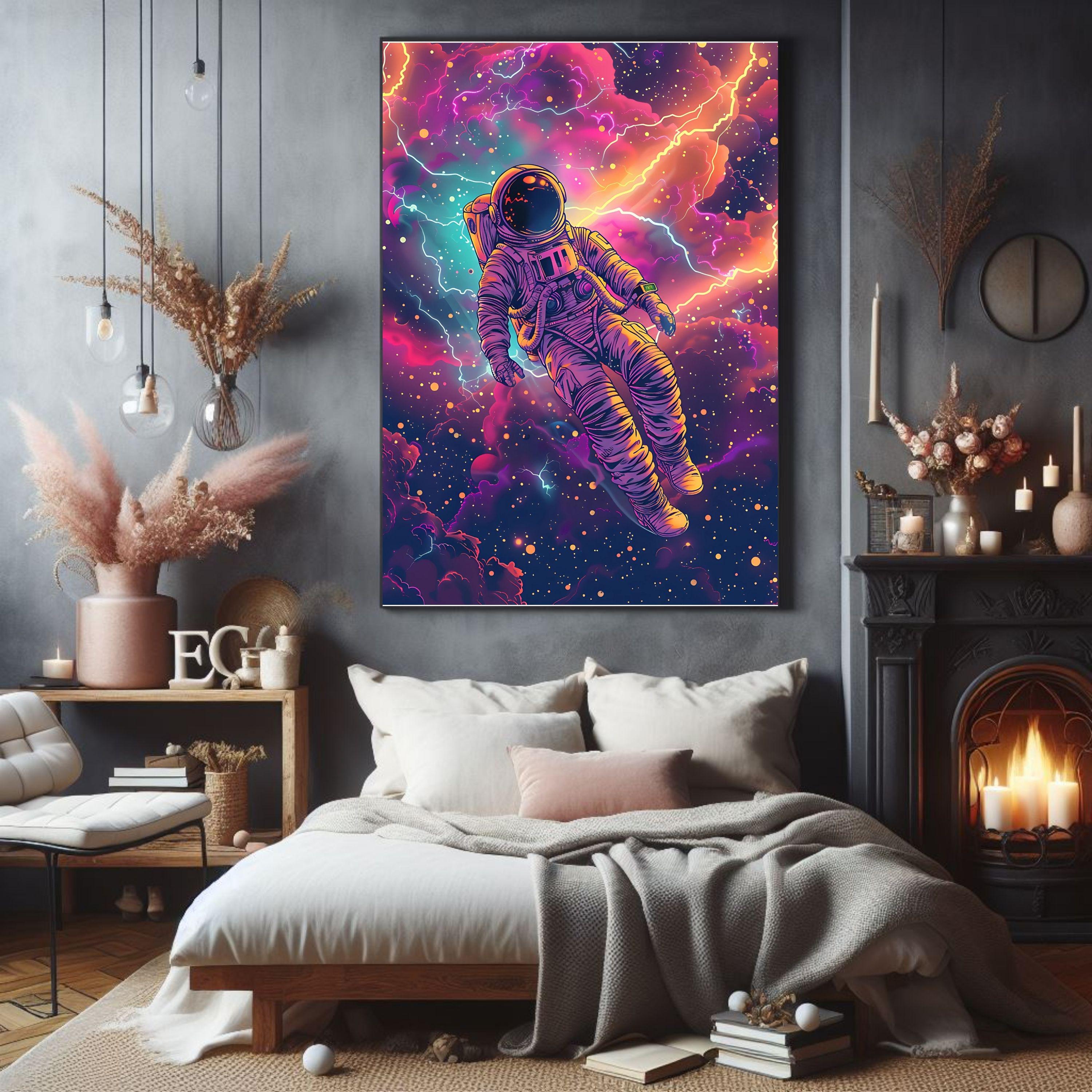 アート・デザイン・音楽 CARLO RIVETTI C.P. COMPANY - STARDUST Pop Art Astronaut Print, Space Lightning Bolts, Retro-futuristic