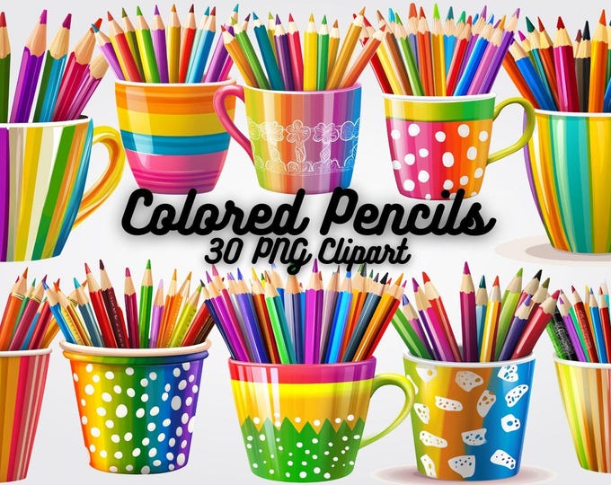 Pencil Clipart, School Supplies, Clipart, Clip-art, Realist Pencils ...