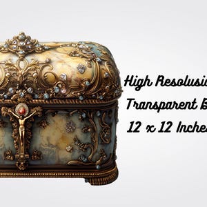 Ornate Relic Box Clipart PNG, Gothic Vintage Jewelry Box Digital ...