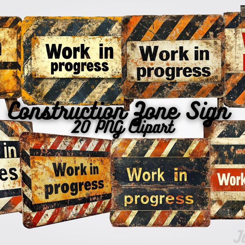 Caution Work in Progress Signs - Etsy