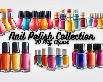 Clipart de esmalte: marca de salão, adesivos (30 arquivos PNG)