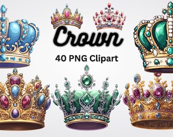 40 Crown Clipart: Princess & King PNG Images (Commercial Use)