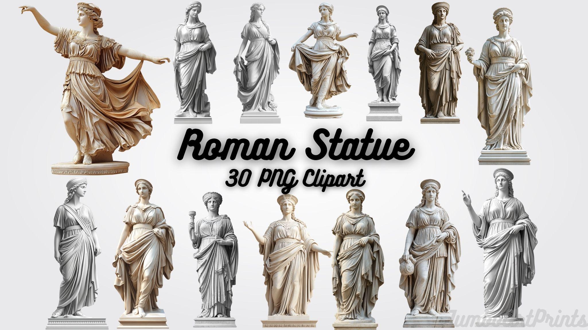 Roman Goddess Statue Clipart: Ancient Marble PNG (digital Download) - Etsy